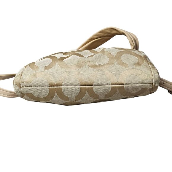 Coach Vintage Parker Op Art Canvas Leather Hobo Hippie Shoulder Bag COA - Picture 10 of 16